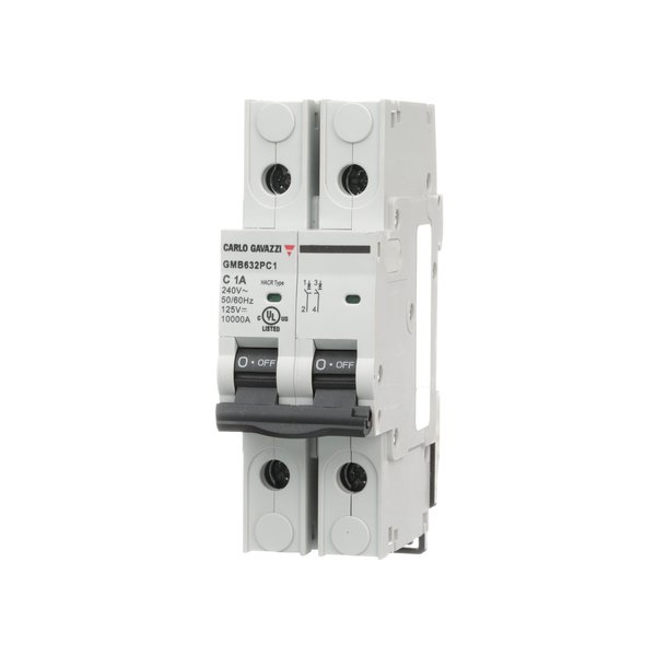 Carlo Gavazzi Circuit Breaker, GMB63 Series 63A, 2 Pole, 240V AC, C Curve GMB632PC63